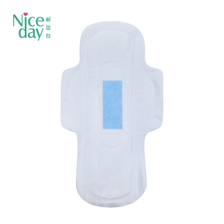 Day use cotton sanitary napkin blue chip moderate flow female disposable pads factory NDE-6-245 Niceday