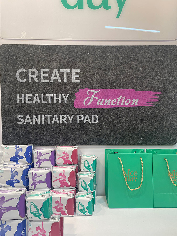 134th Canton Fair NiceDay Luxury Sanitary Pads Biodegradable Series for Woman