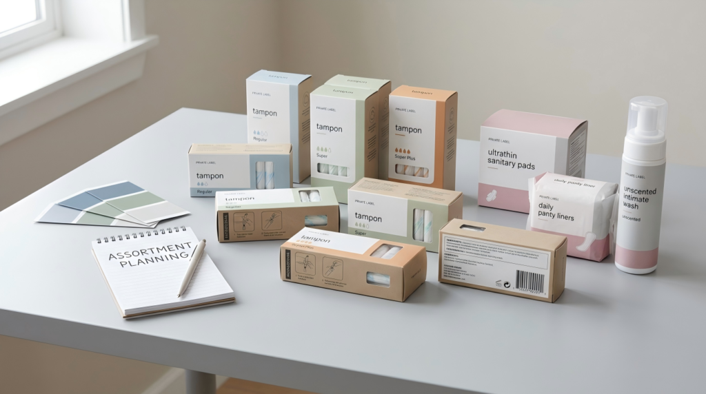 private label tampon absorbency range and product assortment