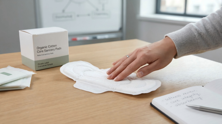 organic sanitary pad material transparency and comfort evaluation