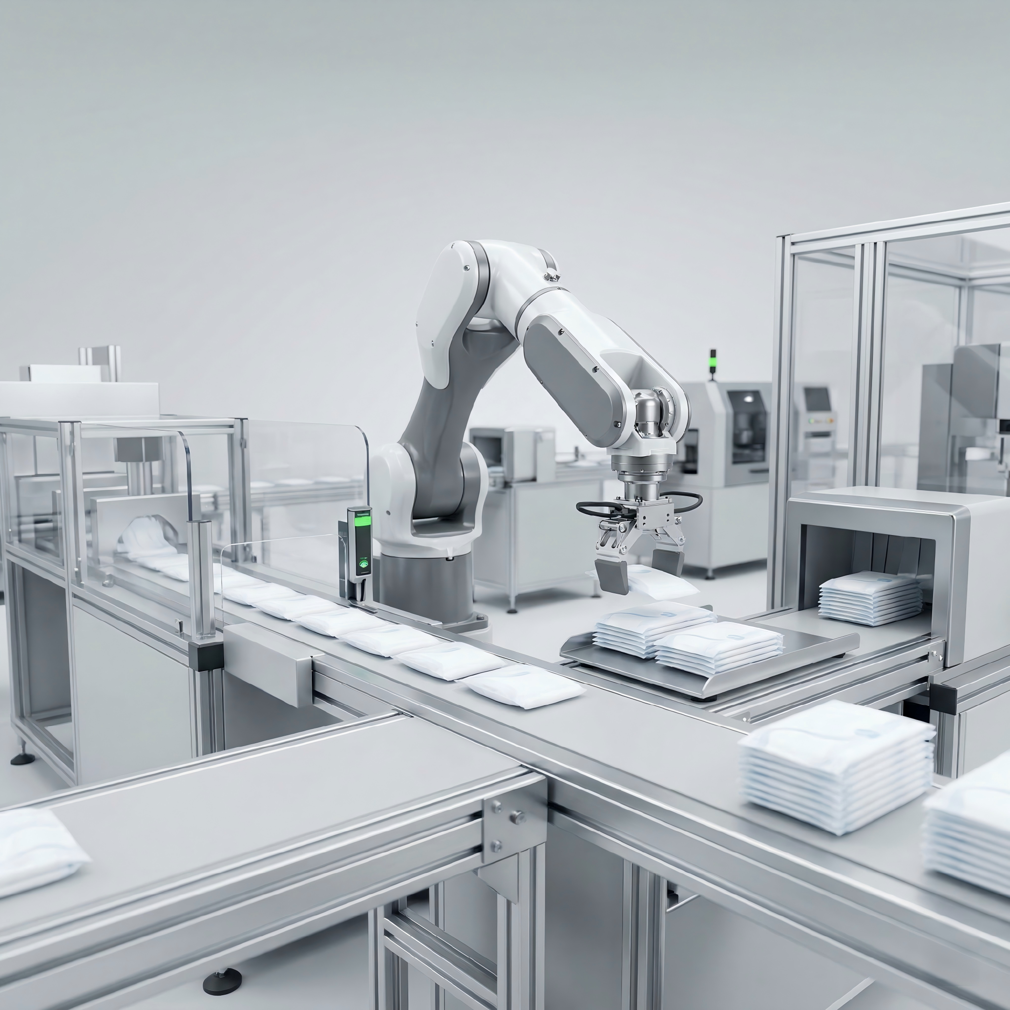 automated sanitary pad production line manufacturing