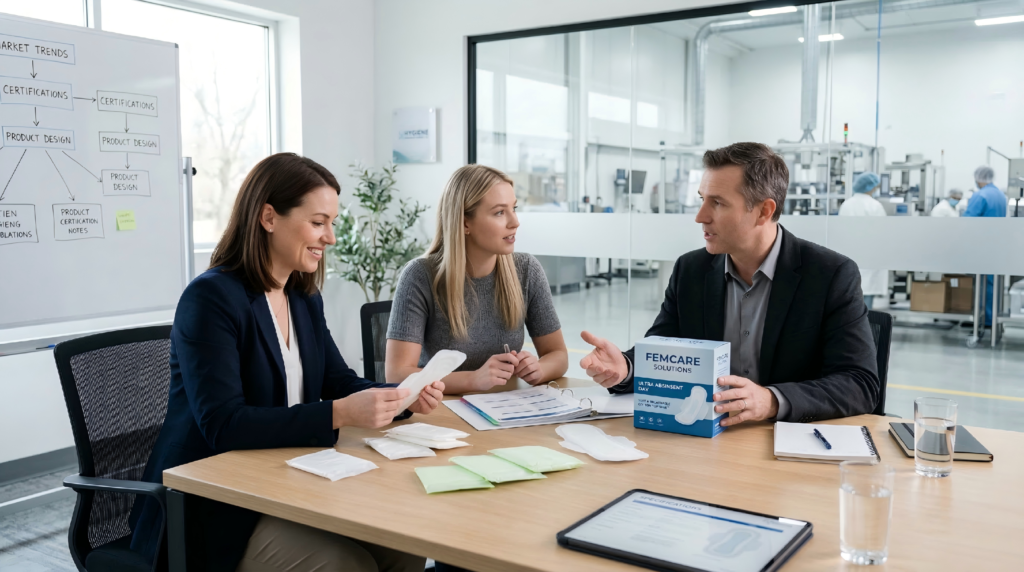 private label sanitary pad manufacturer selection meeting