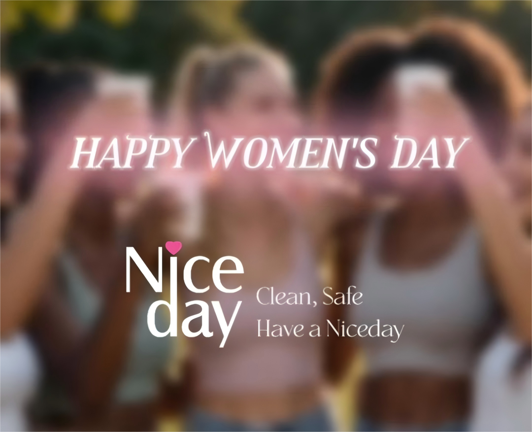 Happy Women's Day from Niceday feminine hygiene brand celebrating women in global team