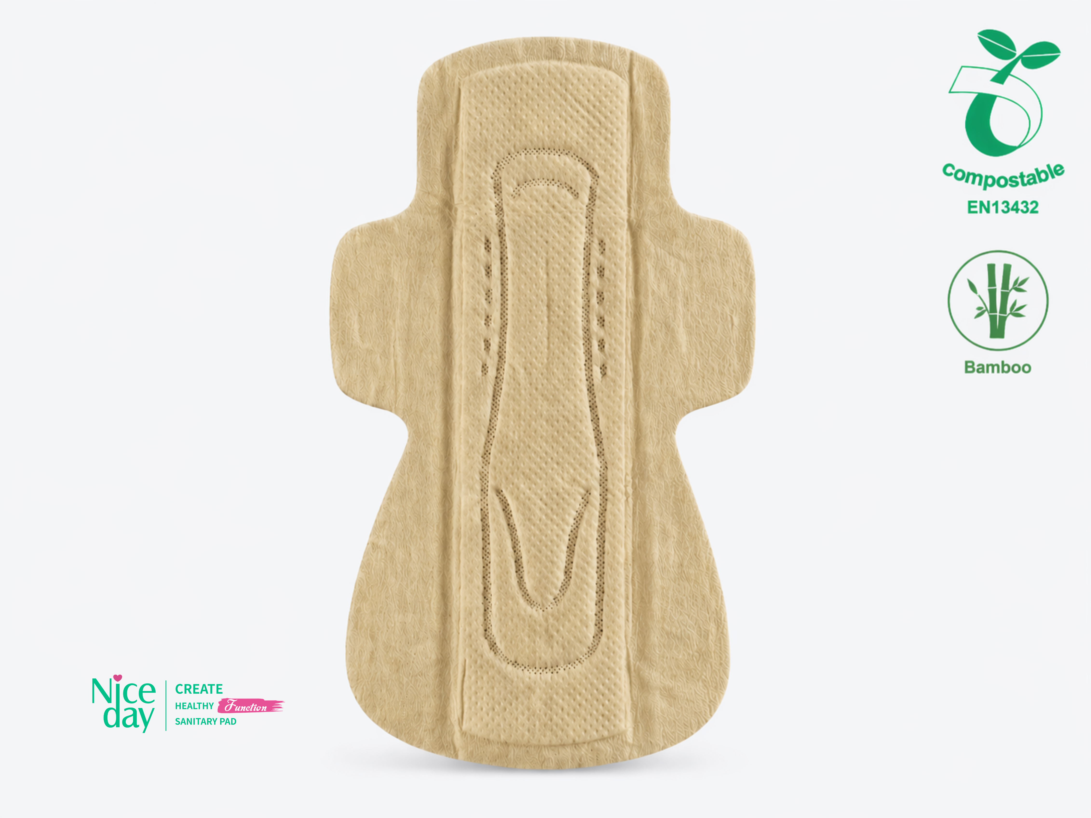 EcoPure Plant-Based Biodegradable Sanitary Pad OEM Niceday O-5