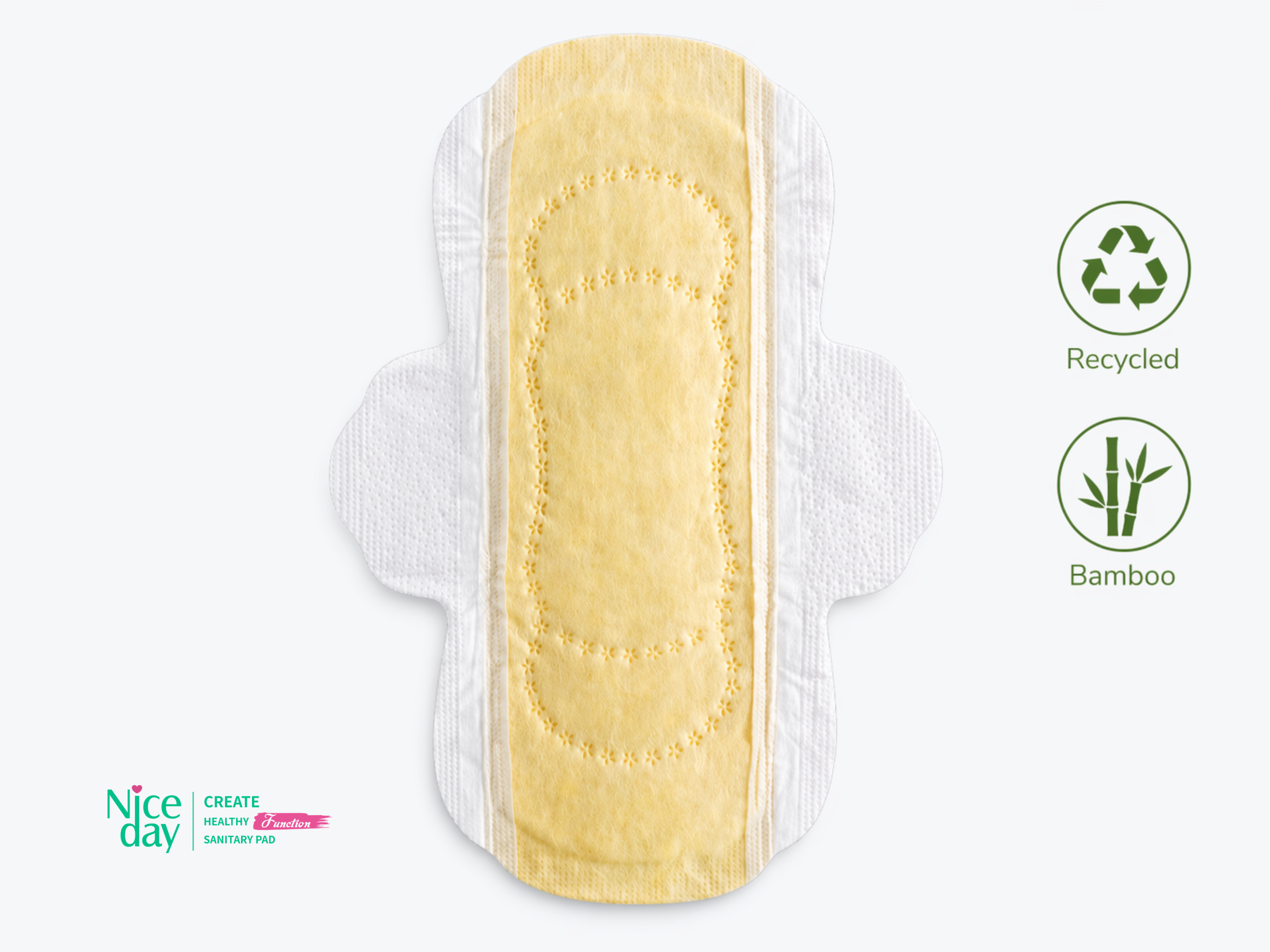 EcoPure Plant-Based Biodegradable Sanitary Pad OEM Niceday O-5