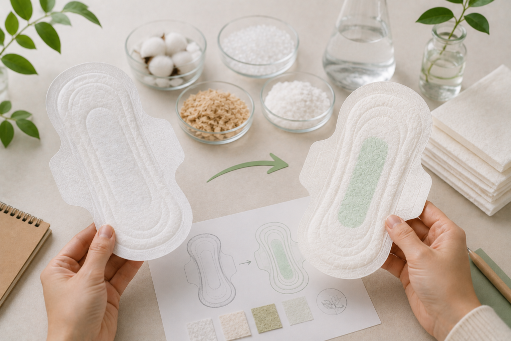 change sanitary pad materials
