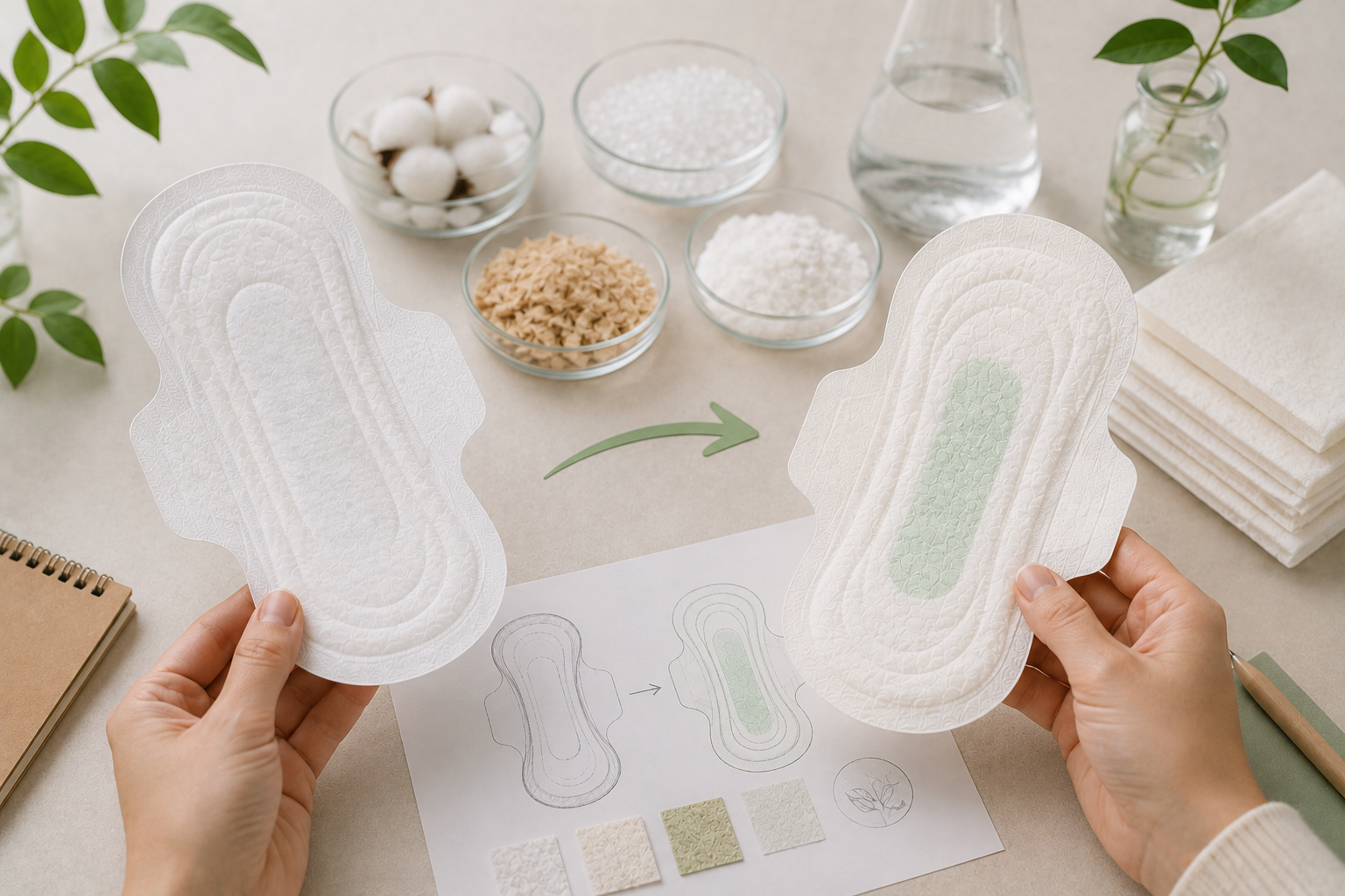 change sanitary pad materials