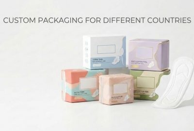 Custom sanitary pad packaging for different countries by Niceday